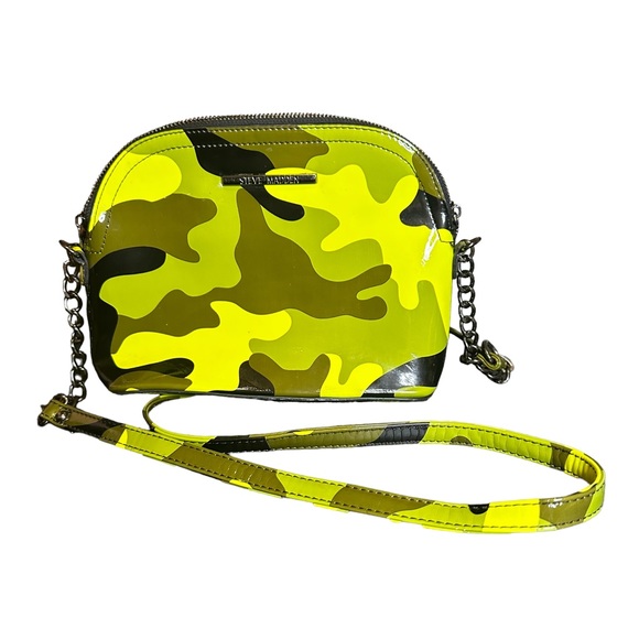 Steve Madden Handbags - Steve Madden Women Neon Yellow Green  Camouflage Print  Patent Vinyl Crossbody!!
